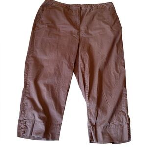 Karen Scott Women’s Brown Capris Cotton Spandex Blend Size 16W